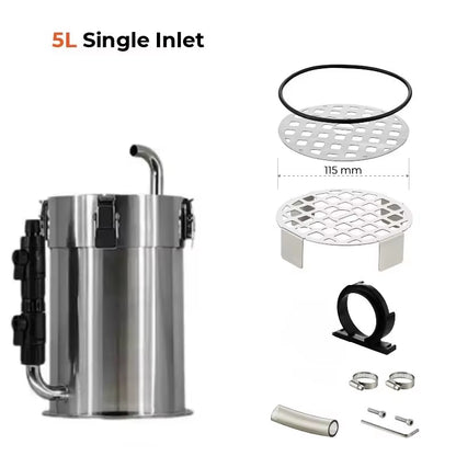 Aquarium External Filter Barrel ADA Style Fish Tank Grass Tank Stainless Steel Pro Canister Filter Premium Filter Barrel 어항 악세사리