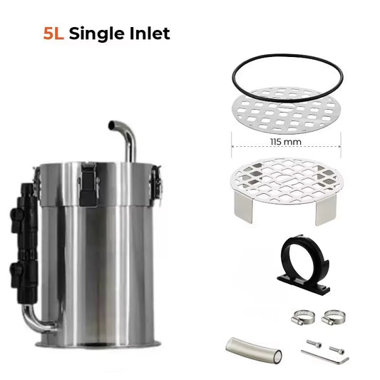 Aquarium External Filter Barrel ADA Style Fish Tank Grass Tank Stainless Steel Pro Canister Filter Premium Filter Barrel 어항 악세사리