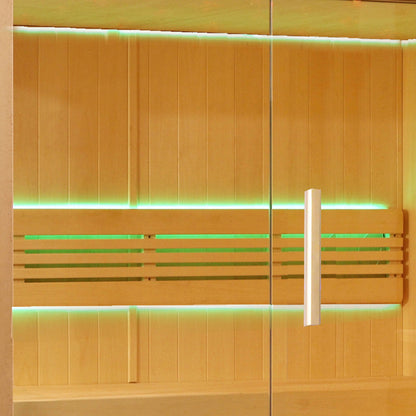 Canadian Hemlock Indoor Wet-Dry Sauna for 4-6 Persons with 4.5 kW UL Certified Heater