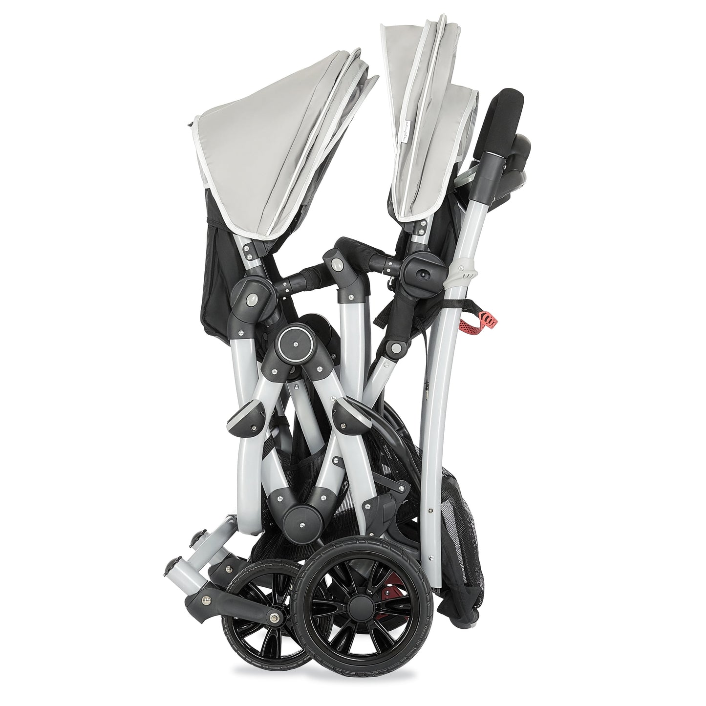 Track Tandem Stroller - Face-to-Face Design in Light Grey