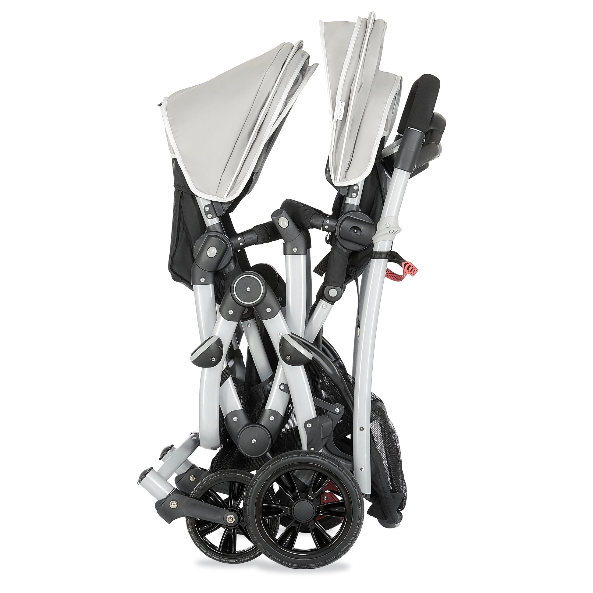 Track Tandem Stroller - Face-to-Face Design in Light Grey