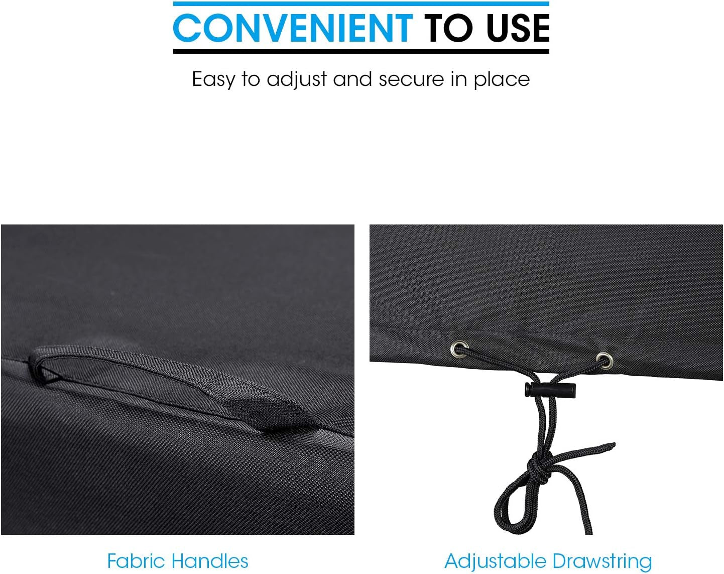 Square Fire Pit Cover 38 Inch, Heavy Duty Waterproof Fire Table Cover, Outdoor Firepit Protector with Drawstring and Handles, All Weather Protection, Black