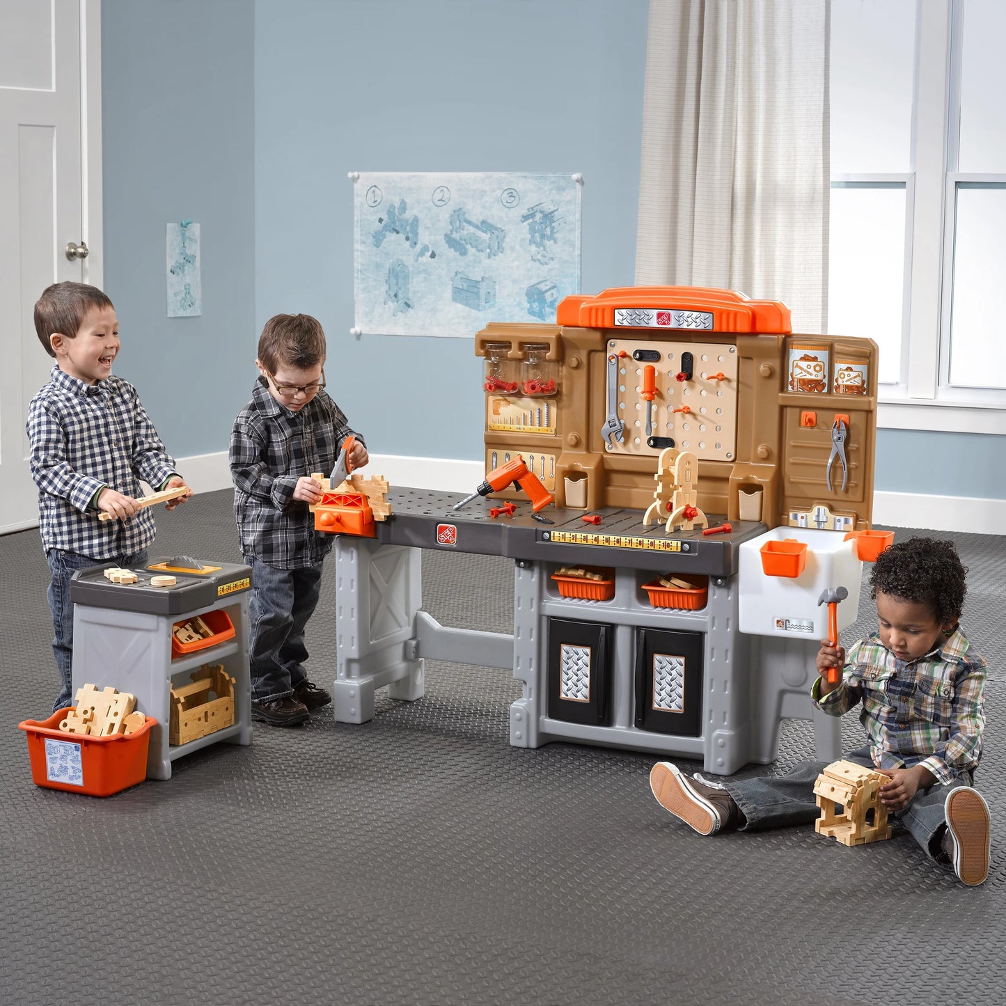 Toddler Workshop Utility Bench with 76-Piece Tool Set