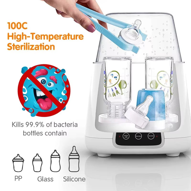 Intelligent Automatic Milk Bottle Warmer and Sterilizer with LED Display - Dual Functionality