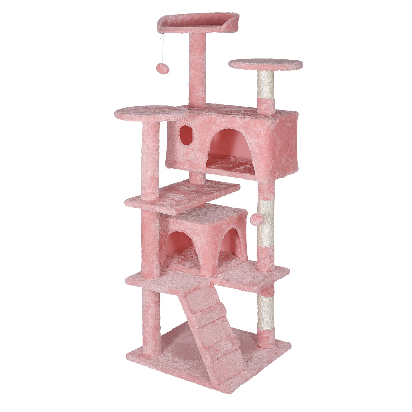 55-Inch Multi-Level Cat Tree Tower Activity Center with Condo - Available in 6 Colors