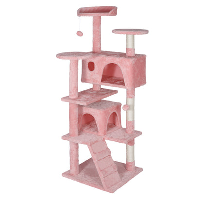 55-Inch Multi-Level Cat Tree Tower Activity Center with Condo - Available in 6 Colors