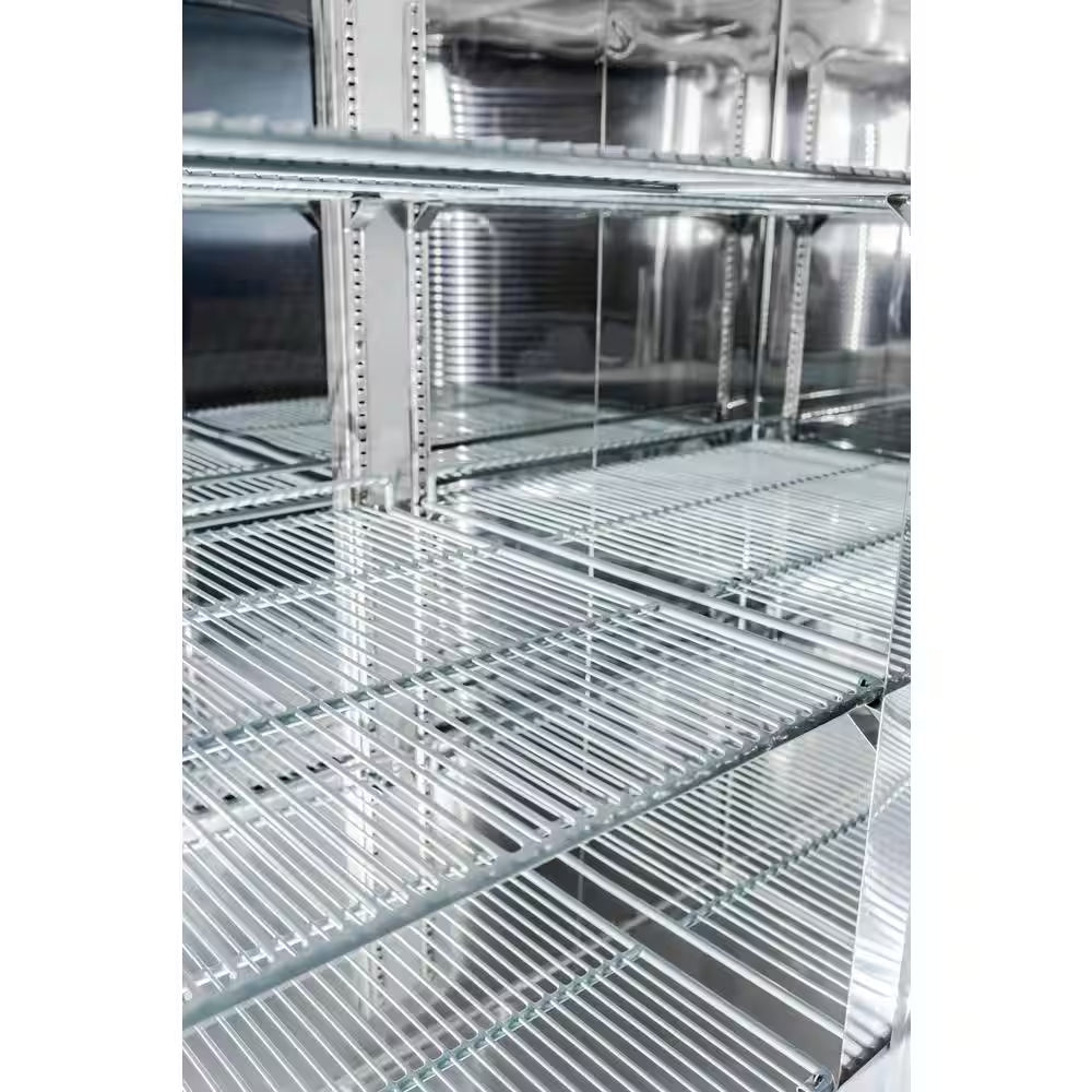 81-Inch Wide 72 Cubic Feet Three-Door Commercial Stainless Steel Reach-In Refrigerator