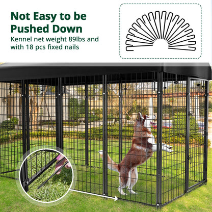 Pawgiant Oversized Large Dog Kennel Outdoor Anti-Uv Dog Playpen House Fence Pet Crate US