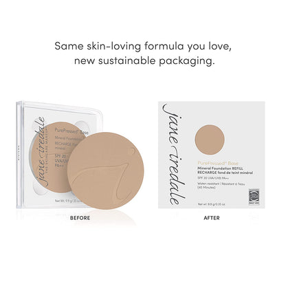 Purepressed Base Mineral Foundation Refill or Refillable Compact Set| Semi Matte Pressed Powder with SPF | Talc Free, Vegan, Cruelty-Free