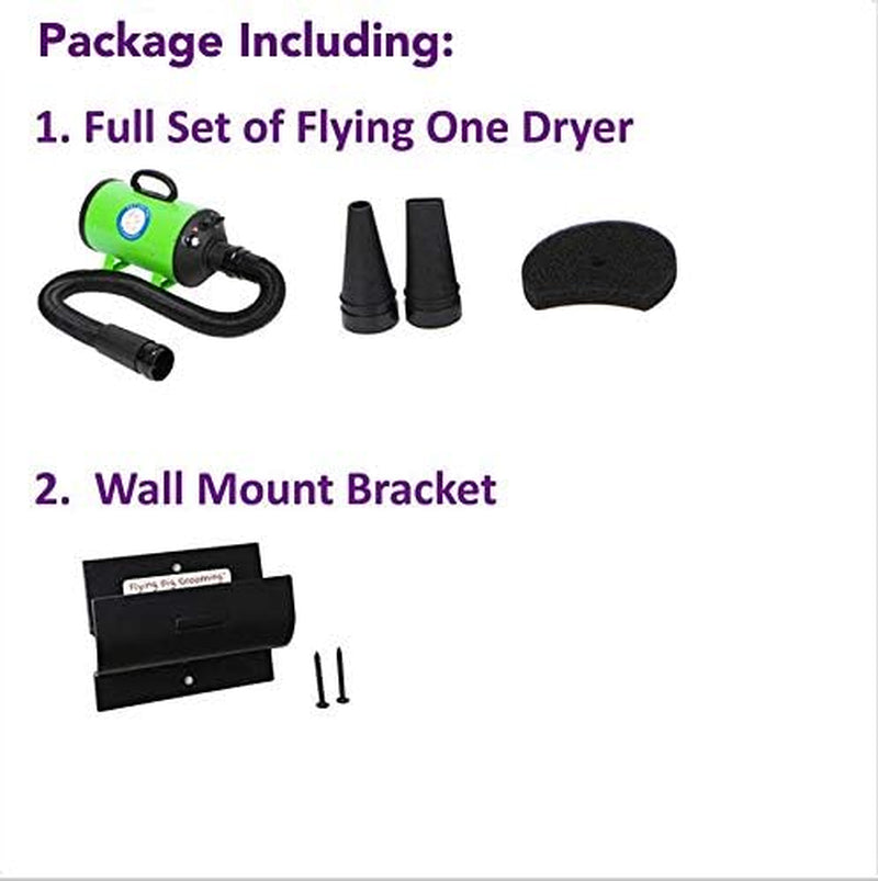 Flying One Wall Mount Grooming Dryer Kit (Green)