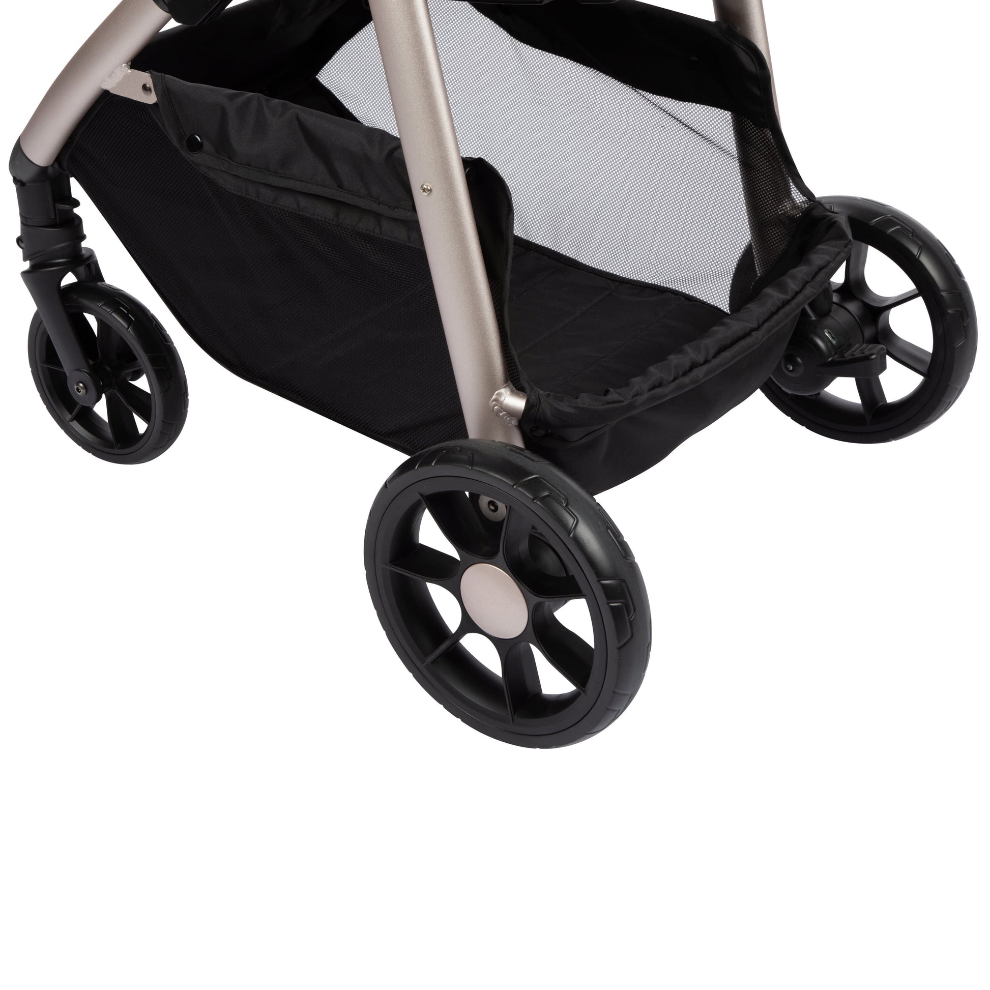 6-in-1 Modular Travel System for Infants and Toddlers in Black and Gold, Unisex Design