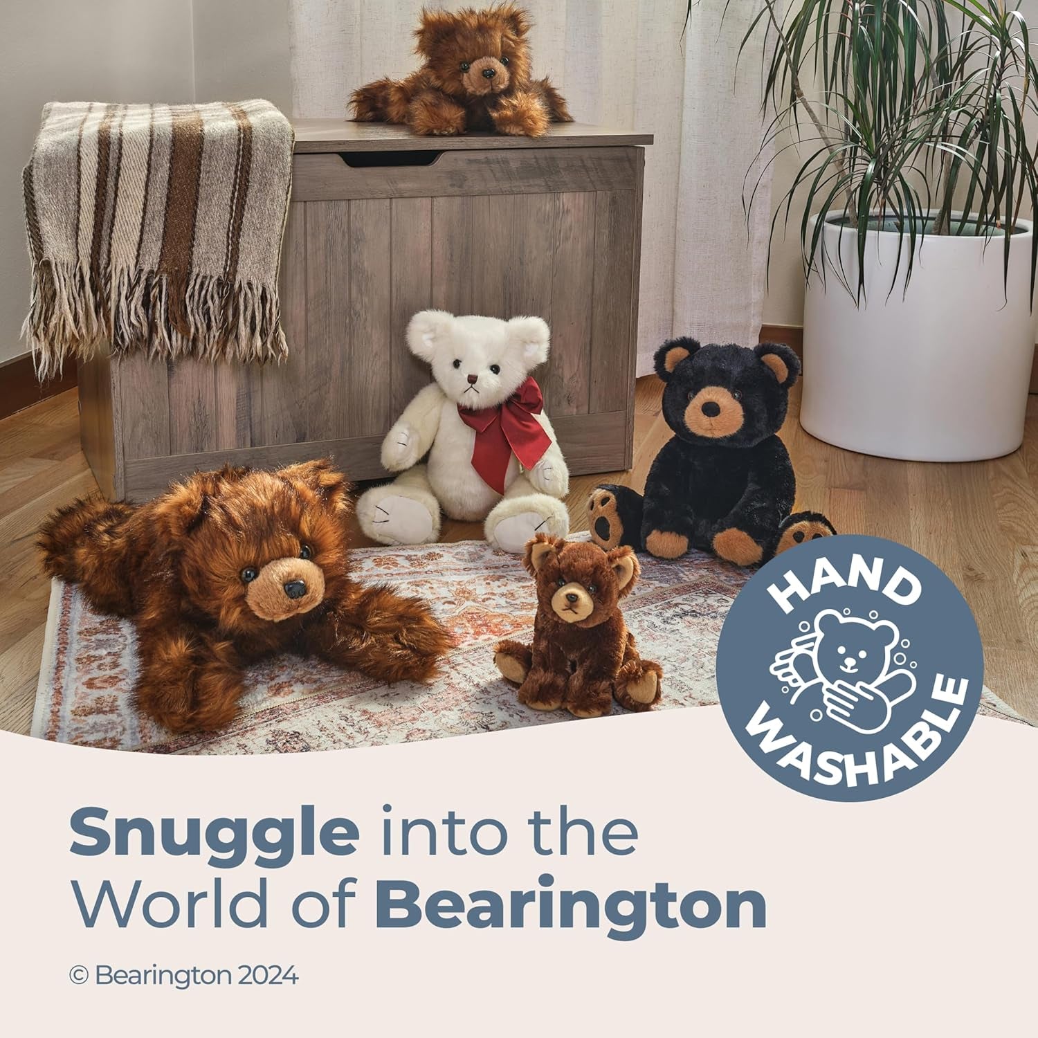 Bearington Lil' Barnaby 11.5" Plush Teddy Bear - Soft and Cuddly Brown Stuffed Animal with Weighted Bottom - Ideal Gift for Children, Plush Collectors, and Baby Showers