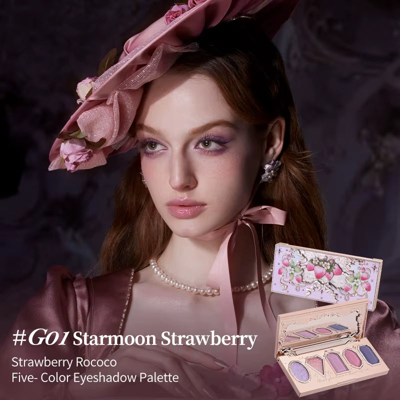 Strawberry Rococo Series Five-Color Eyeshadow Palette