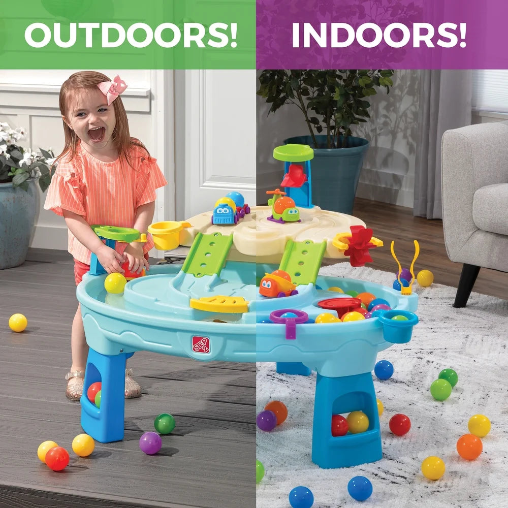 Ball Buddies Adventure Center: Toddler-Friendly Blue Sand and Water Table