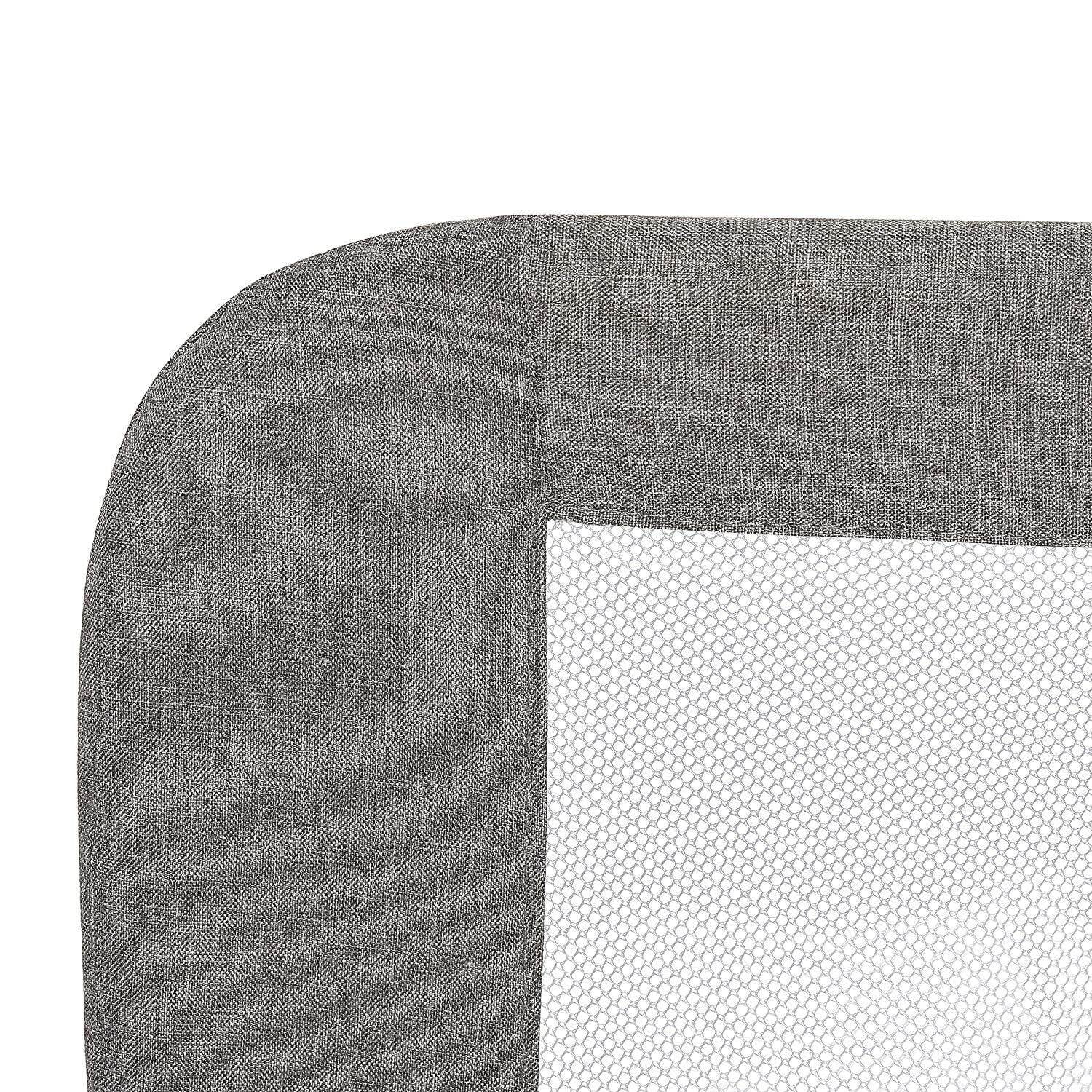 Dream on Me Hide Away Safety Bed Rail for Children - Grey Mesh Security Barrier System