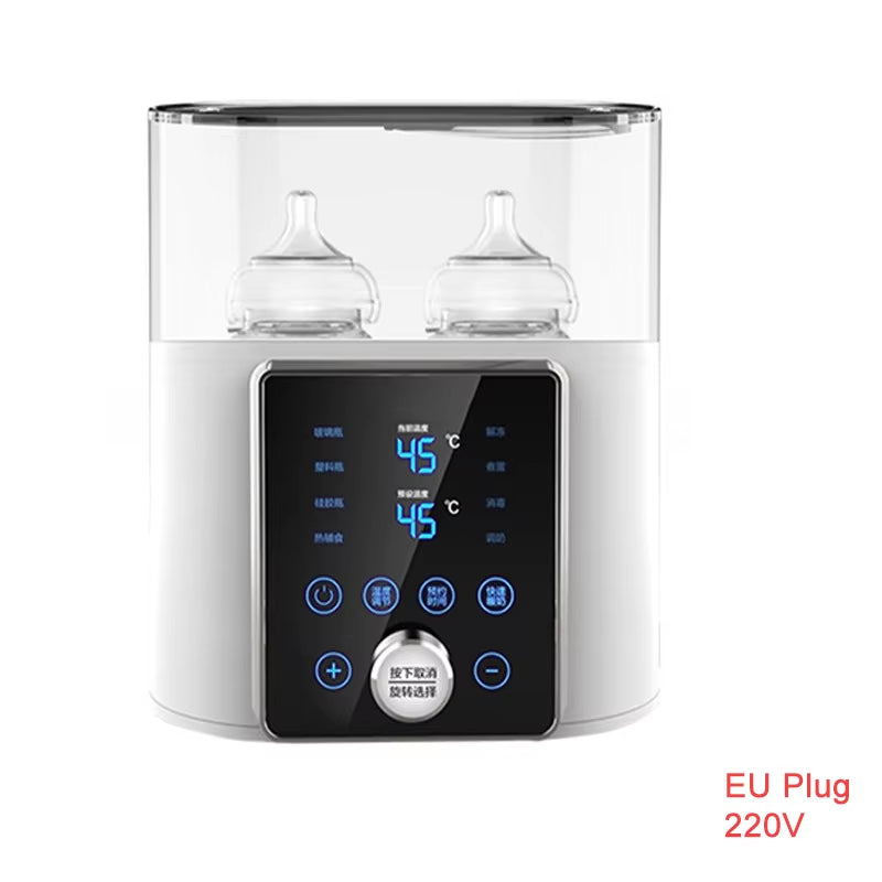 8-in-1 Professional Baby Bottle Warmer and Sterilizer with Timer for Breast Milk and Formula, Dual Bottle Capacity