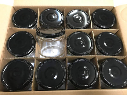 Clear Glass Salsa Jars, 12 Oz - 2 Cases of 12 Units, 24 Total