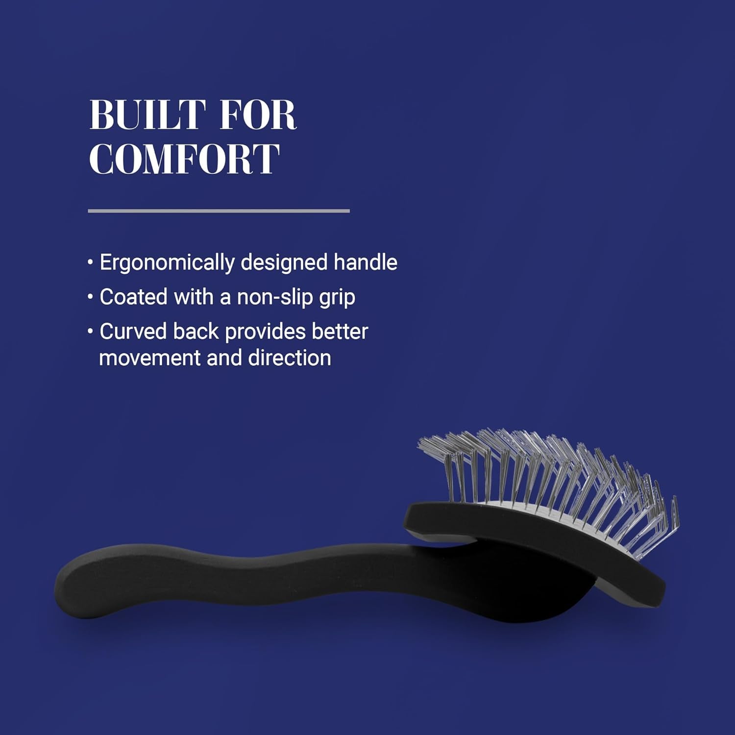 Baby K Dog Slicker Brush, Groom like a Professional, Fluff Detangle Style, Saves Time Energy, Black, Small