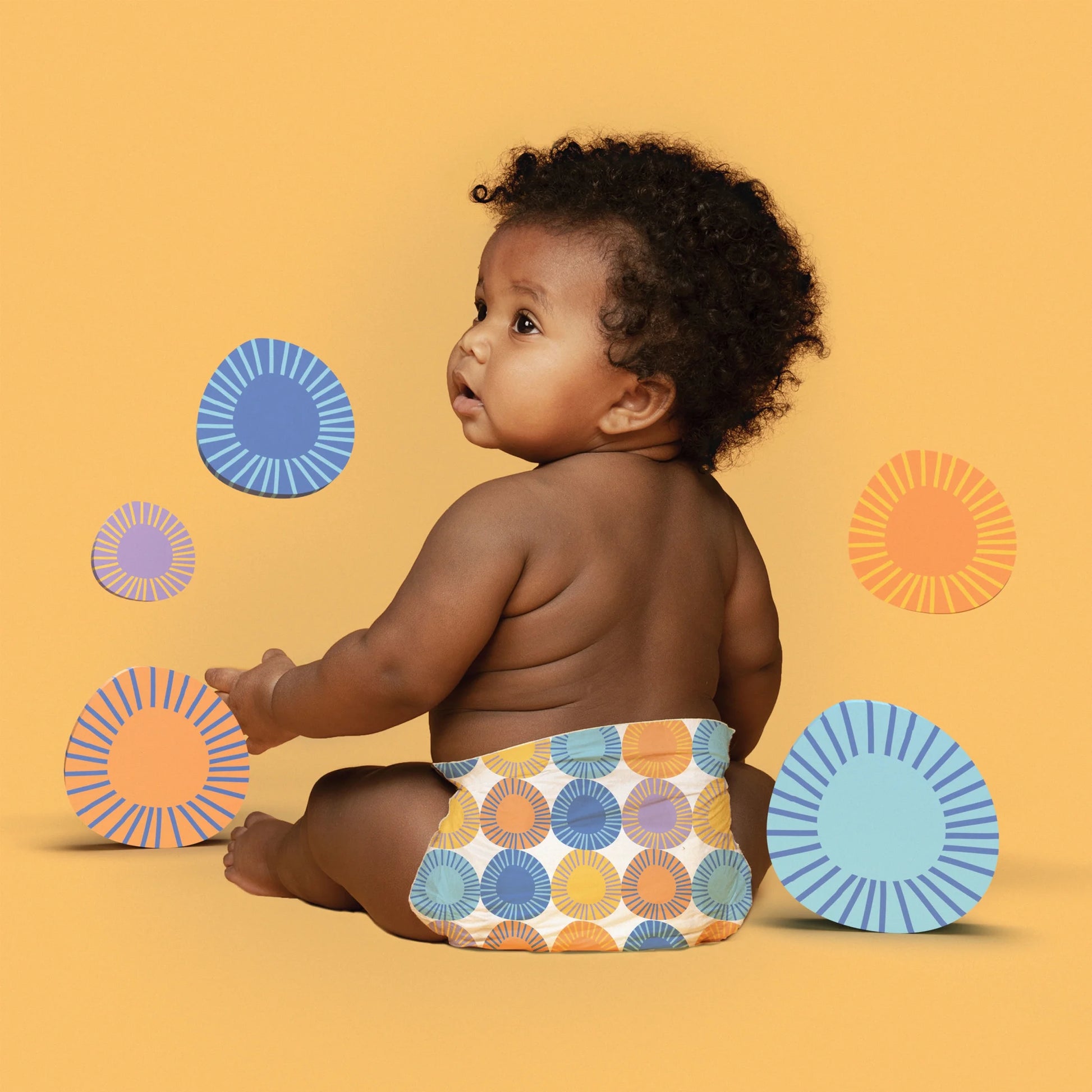 Premium Multicolor Newborn Baby Diapers - 76 Count Pack
