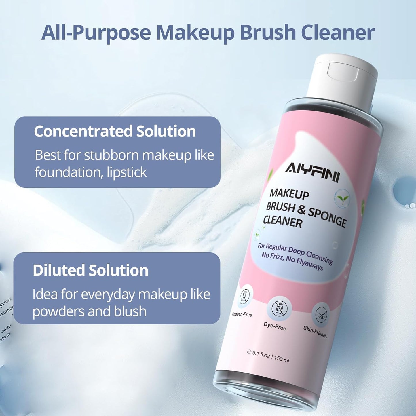 Makeup Cleaning Tool Kit - Electric Makeup Brush Cleaner Machine and Makeup Brush Sponge Cleaner Solution Concentrate, Foldable Silicone Bowl