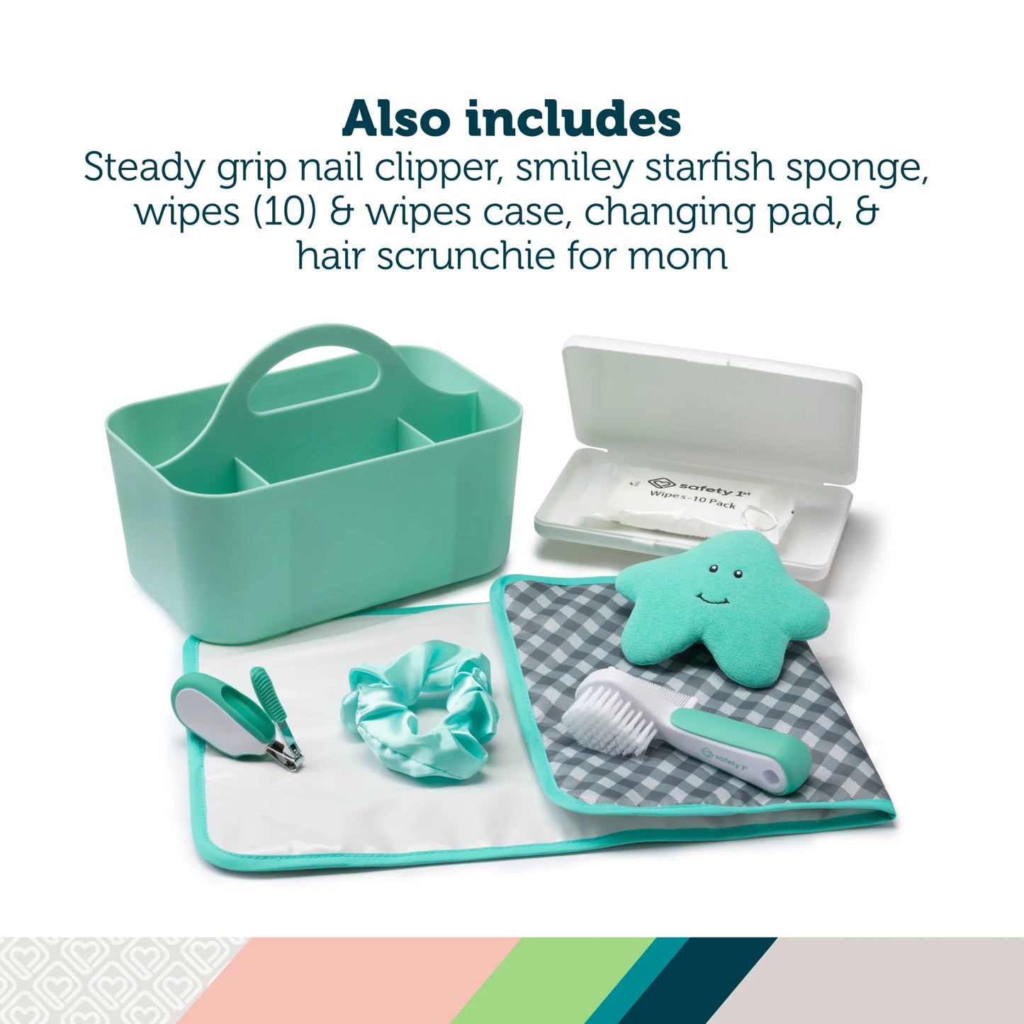 Seafoam Diaper and Bath Organizer Caddy