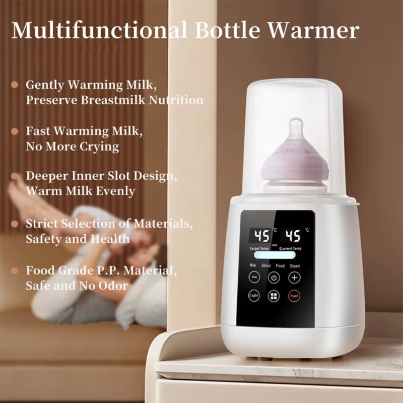 Professional Multi-Functional Baby Bottle Warmer and Food Heater with Precision Temperature Control and Sterilization Features