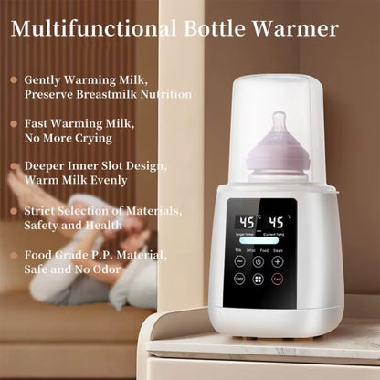 Professional Multi-Functional Baby Bottle Warmer and Food Heater with Precision Temperature Control and Sterilization Features